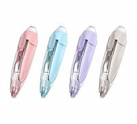 TOP-MAX 6m x 5mm Refillable Retractable Correction Roller 4-Pack Correction Tape Essential Stationery for Daily Office & School (Pink + Blue + Purple + Grey)