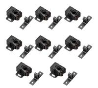 TOP-MAX 8Pcs Double Roller Catch Hardware Rust Proof Steel Cabinet Latch with Built in Spring for Cupboard Closet Wardrobe Drawer Doors