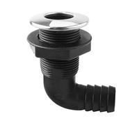 TOP-MAX 90 Degree 3/4'' Nylon Thru Hull Connector, Hose Pipe Elbow Bilge Pump Drain Thru Hull Fitting