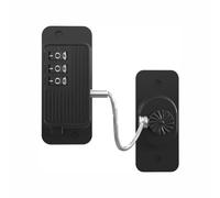 TOP-MAX Black Digital Password Fridge Lock, 3-Digit Adhesive Cabinet Safety Locks for Refrigerator, Window, Oven, Drawer, Toolbox