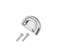 TOP-MAX Cupboard Handle Door Drawer Knob, Simple Door Pull Handle Sturdy Cabinet Door Handle D Type Design Cabinet Door Hardware Accessories for Home Office Use, Chrome