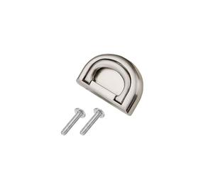 TOP-MAX Cupboard Handle Door Drawer Knob, Simple Door Pull Handle Sturdy Cabinet Door Handle D Type Design Cabinet Door Hardware Accessories for Home Office Use, Brushed Nickel