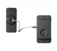 TOP-MAX Door Lock with Fingerprint Adhesive Cabinet Lock No Drilling Refrigerator Lock Safety Lock for Drawer Cabinet Freezer Cupboard Oven Toilet (Black)