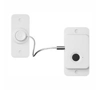 TOP-MAX Door Lock with Fingerprint Adhesive Cabinet Lock No Drilling Refrigerator Lock Safety Lock for Drawer Cabinet Freezer Cupboard Oven Toilet (White)