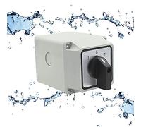 TOP-MAX GD8-KUJ7 25A 380V 3 Position Rotary Cam Changeover Switch with Control Box IP65 Waterproof