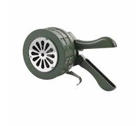 TOP-MAX Green Hand Crank Siren, Portable Aluminum Alloy Handheld Air Raid Siren, 110dB Loud Manual Operated Emergency Alarm for Industrial Safety & Disaster Warning