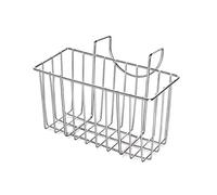 TOP-MAX Kitchen Sponge Holder Stainless Steel Sink Caddy, Organizer Sink Hanging Basket Soap Dishwashing Liquid Drainer Rack Draining Basket for Storage Sponge Scrubber Soap