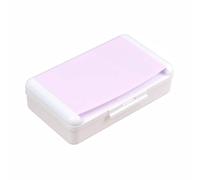 TOP-MAX Plastic Pencil Box, Double Layer Pencil Case Large Capacity See-Through Organizer, School Office Supplies (Pink)