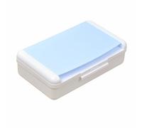 TOP-MAX Plastic Pencil Box, Double Layer Pencil Case Large Capacity See-Through Organizer, School Office Supplies (Blue)