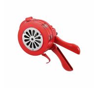 TOP-MAX Red Hand Crank Siren, Portable Aluminum Alloy Handheld Air Raid Siren, 110dB Loud Manual Operated Emergency Alarm for Industrial Safety & Disaster Warning