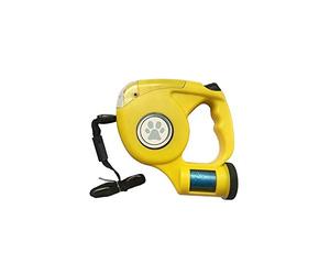 TOP-MAX Retractable Dog Leash Super Strong Leash for Small and Medium Dogs Night Time Walks with Light and Bag Dispenser