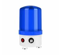 TOP-MAX Rotating Warning Light, 220V LED Emergency Strobe Light, Adjustable Acoustic-Optic Beacon Lamp for Traffic, Warehouse, Factory, Blue