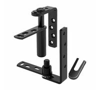 TOP-MAX Saloon Door Hinge, Automatic Reset Swing Door Hinge Stainless Steel Bilateral Doors Hinges for Indoor, Outdoor Swing Doors, Medium Black