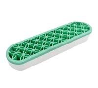 TOP-MAX Silicone-Gel Makeup Brush Holder Cosmetic Storage Box Soft Detachable Desktop Organizer for Brushes, Pens, Scissors & More (Green)
