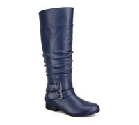 TOP Moda Coco-20 Women's Fashion Round Toe Low Heel Knee High Zipper Riding Boot Shoes