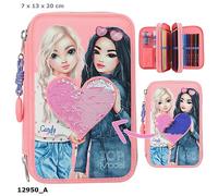 Top Model 12950A 3 Chamber Pencil Case with Accessories