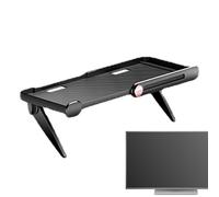 Top Monitor Shelf - No Drill Adjustable Wide Flat Panel Bracket,for TV Top Bracket Cable Box Shelf,Router Game Console Phone Speakers Home