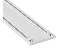 Top-Mounted Dual Track Shower Curtain Rod 6.9ft Adjustable Perforated PE Drapery Rod for Home Kitchen Living Room Office Bay Window Bathroom Decor