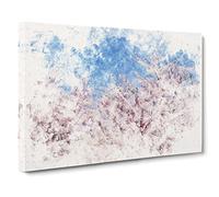 Top Of A Pink Cherry Blossom Tree Watercolour Canvas Print | Gallery Wrapped 30mm Frame Wall Art | 24x16 inches | Ready to Hang | Modern Floral Picture | Living Room Bedroom Lounge Office