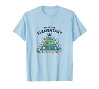 Top of The Elementary: School Food Pyramid Fun T-Shirt, Men, Baby Blue, 3XL