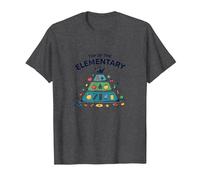 Top of The Elementary: School Food Pyramid Fun T-Shirt, Men, Dark Heather Grey, XL