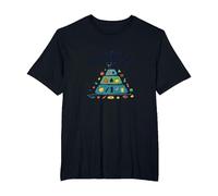 Top of The Elementary: School Food Pyramid Fun T-Shirt, Men's Big and Tall, Black, 3X Tall