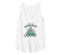 Top of The Elementary: School Food Pyramid Fun Tank Top, Women, White, S