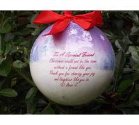 top-of-the-glass A SPECIAL FRIEND Personalised UNBREAKABLE CHRISTMAS BAUBLE