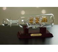 top-of-the-glass MAYFLOWER SHIP IN A BOTTLE in stunning detailed Glass craftsmanship GIFT SET