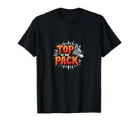Top of The Pack: Fierce Wolf Leader Emblem T-Shirt, Men, Black, XXL