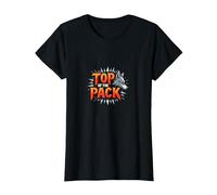 Top of The Pack: Fierce Wolf Leader Emblem T-Shirt, Women, Black, XL