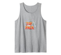 Top of The Pack: Fierce Wolf Leader Emblem Tank Top, Men, Heather Grey, XXL