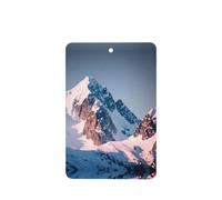 Top Of The Snowy Mountain Pattern Car Air Fresheners 4 Pcs Rectangle Hanging Aromatherapy Tablets Scented Fresheners For Bedroom Bathroom