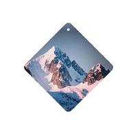 Top Of The Snowy Mountain Pattern Car Air Fresheners 6 Pcs Square Hanging Aromatherapy Tablets Scented Fresheners For Bedroom Bathroom