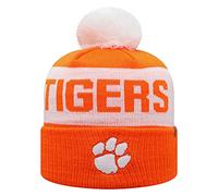 Top of the World NCAA Team Color-Gametime-Cuffed Knit Skully Beanie Hat-Clemson Tigers-One Size Fits Most, Clemson Tigers, One size
