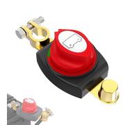 Top Post Battery Disconnect Switch, Heavy Duty Car Battery Isolator Cut Off Switch 12V-48V, Battery Kill Switch Disconnect Isolator for Car, Vehicle, Truck, RV and Boats, Negative On/Off (1set)
