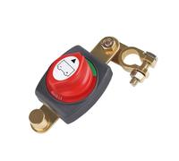 Top Post Battery Power Cut Rotary Negative On/Off Switch Disconnect Isolator 12-48V For Car Vehicle RV Truck Marine Boat(Negative Top Post)