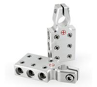 Top Post Battery Terminal Clamps, 2/0 AWG, 6061 Aluminum, 1 Pair | Includes both positive and negative clamps with multi-slot wiring design and 12-month service support