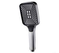 Top Pressure Shower Chrome with 3 Spray Modes Showerhead Saving Handset with Water Switch Large Head for On/off Bathroom Low Water Pressure Abs Plastic