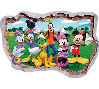 TOP PRINTS Disney Mickey Mouse Club House 3D Window Smashed Wall Sticker Poster Decal Mural Bedroom Art 483 (110x70cm)