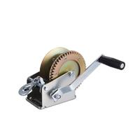 Top Quality 1600LBS Black Hand Manual Winch, Windlass Capstan Boat Trailer Winch with Webbing Strap Anchor Winch(D)