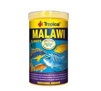 Tropical Malawi Mbuna Cichlids special flake vegetable high-protein fish food for daily feeding - 1000ml / 200g