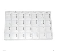 Top Quality Pill Wallet Box Medicine Tablet Holder Organiser Storage (7 Day Pill Box - 28 Slots)