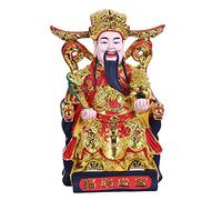Top Resin Cai Shen Statue - God of Wealth and Fortune, Caishen Figurines & Sculpture, Tsai Shen Yeh - Feng Shui Decor & Gifts for Home, Feng Shui Statue, Chinese Decor & Gifts,Chinese New Year Gift