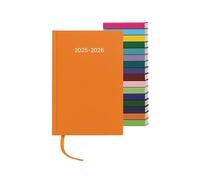 Top Sale 2025/26 A4 Page Per Day Academic/Mid year Diary with Hard Cover and Matching Ribbon Marker - Orange