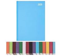Top Sale 2025 Day Per Page A4 Yearly Diary with Hard Cover and Matching Ribbon Marker - Light Blue