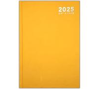 Top Sale 2025 Day Per Page A4 Yearly Diary with Hard Cover and Matching Ribbon Marker - Yellow