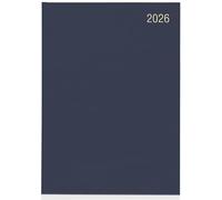 Top Sale 2026 A4 Diary - 2 Pages Per Day Year Planner with Hard Cover, Professional Yearly Organizer, Blue
