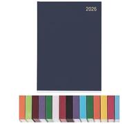 Top Sale 2026 A5 Week to View Diary - Hard Cover Blue with Ribbon Marker | Weekly Planner with Reference Calendar on Every Page | 2026-2027 Year Planners for Office, School & Goal Setting