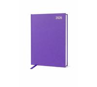 Top Sale 2026 A5 Week to View Diary Purple Hardcover Weekly Planner Casebound with Ribbon Marker Professional Organiser January 2026 to December 2027